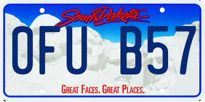 SD license plate 0FUB57