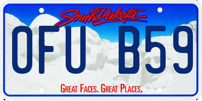 SD license plate 0FUB59