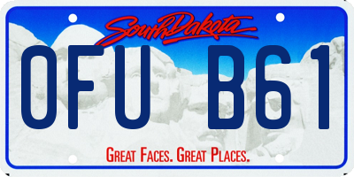 SD license plate 0FUB61