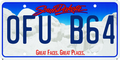 SD license plate 0FUB64