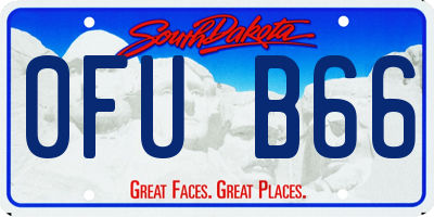 SD license plate 0FUB66