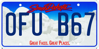 SD license plate 0FUB67