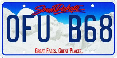 SD license plate 0FUB68
