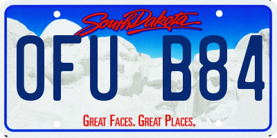 SD license plate 0FUB84