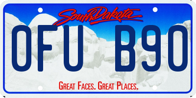 SD license plate 0FUB90