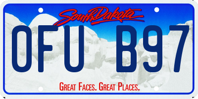 SD license plate 0FUB97