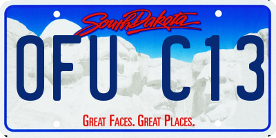 SD license plate 0FUC13