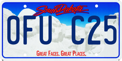 SD license plate 0FUC25