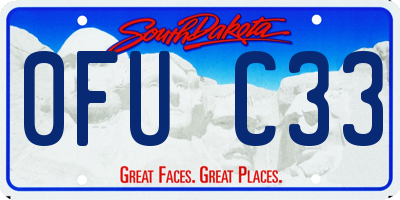 SD license plate 0FUC33