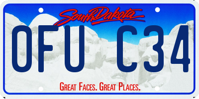 SD license plate 0FUC34