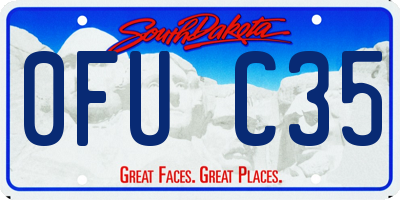 SD license plate 0FUC35