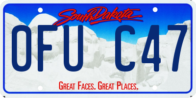SD license plate 0FUC47