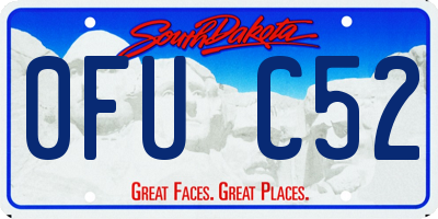 SD license plate 0FUC52
