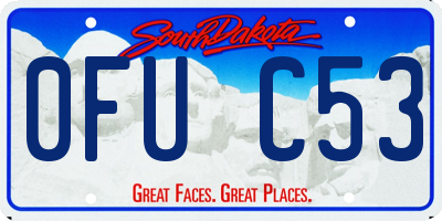SD license plate 0FUC53