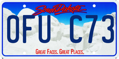 SD license plate 0FUC73