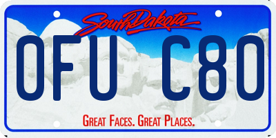 SD license plate 0FUC80