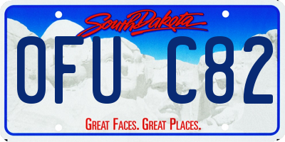 SD license plate 0FUC82