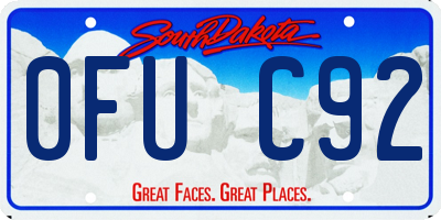 SD license plate 0FUC92