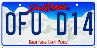 SD license plate 0FUD14