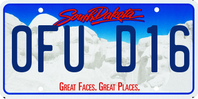 SD license plate 0FUD16