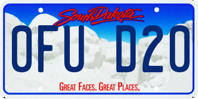 SD license plate 0FUD20