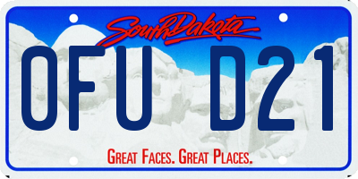 SD license plate 0FUD21