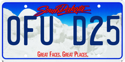SD license plate 0FUD25