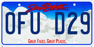 SD license plate 0FUD29