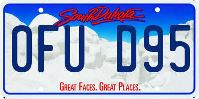SD license plate 0FUD95