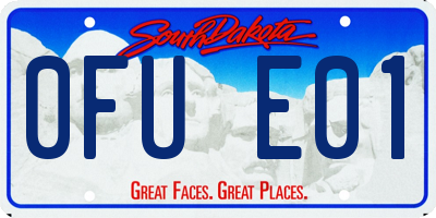 SD license plate 0FUE01
