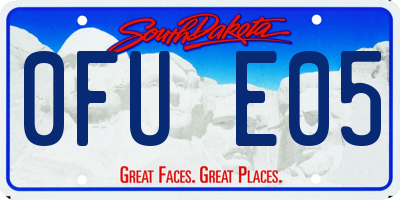 SD license plate 0FUE05