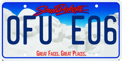 SD license plate 0FUE06