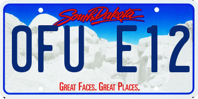 SD license plate 0FUE12