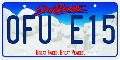 SD license plate 0FUE15