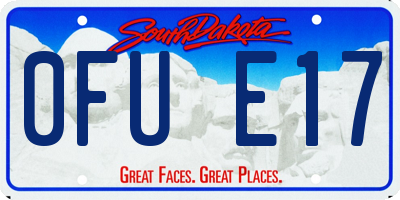 SD license plate 0FUE17