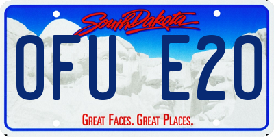 SD license plate 0FUE20