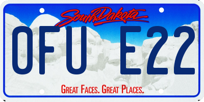 SD license plate 0FUE22