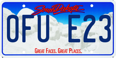 SD license plate 0FUE23