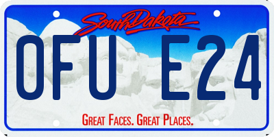 SD license plate 0FUE24