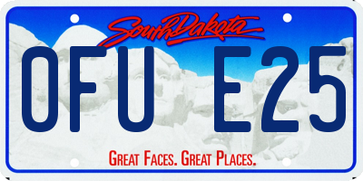 SD license plate 0FUE25
