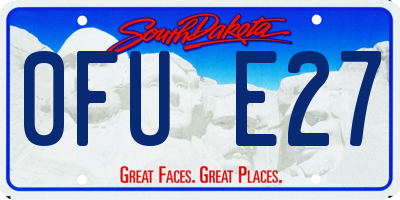 SD license plate 0FUE27