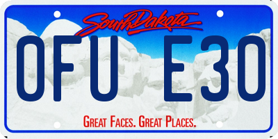 SD license plate 0FUE30