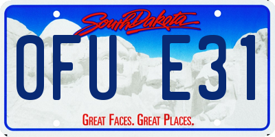 SD license plate 0FUE31