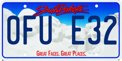 SD license plate 0FUE32
