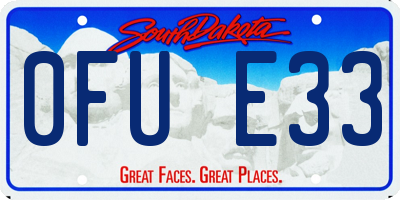 SD license plate 0FUE33