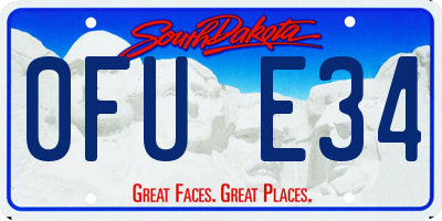 SD license plate 0FUE34