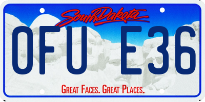 SD license plate 0FUE36