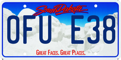 SD license plate 0FUE38