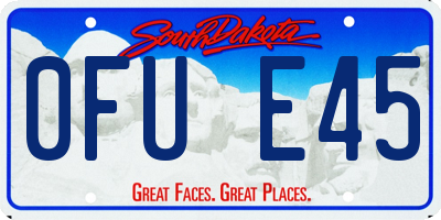 SD license plate 0FUE45