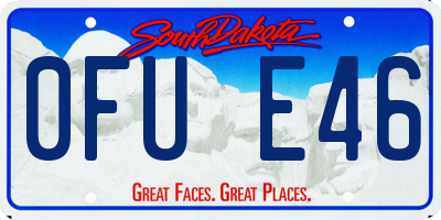 SD license plate 0FUE46